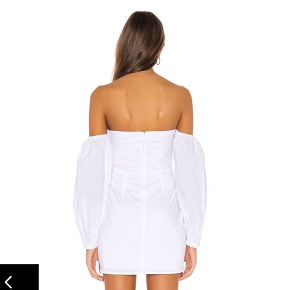 NWT SUPERDOWN White Off The Shoulder Mini Dress - Picture 3 of 5
